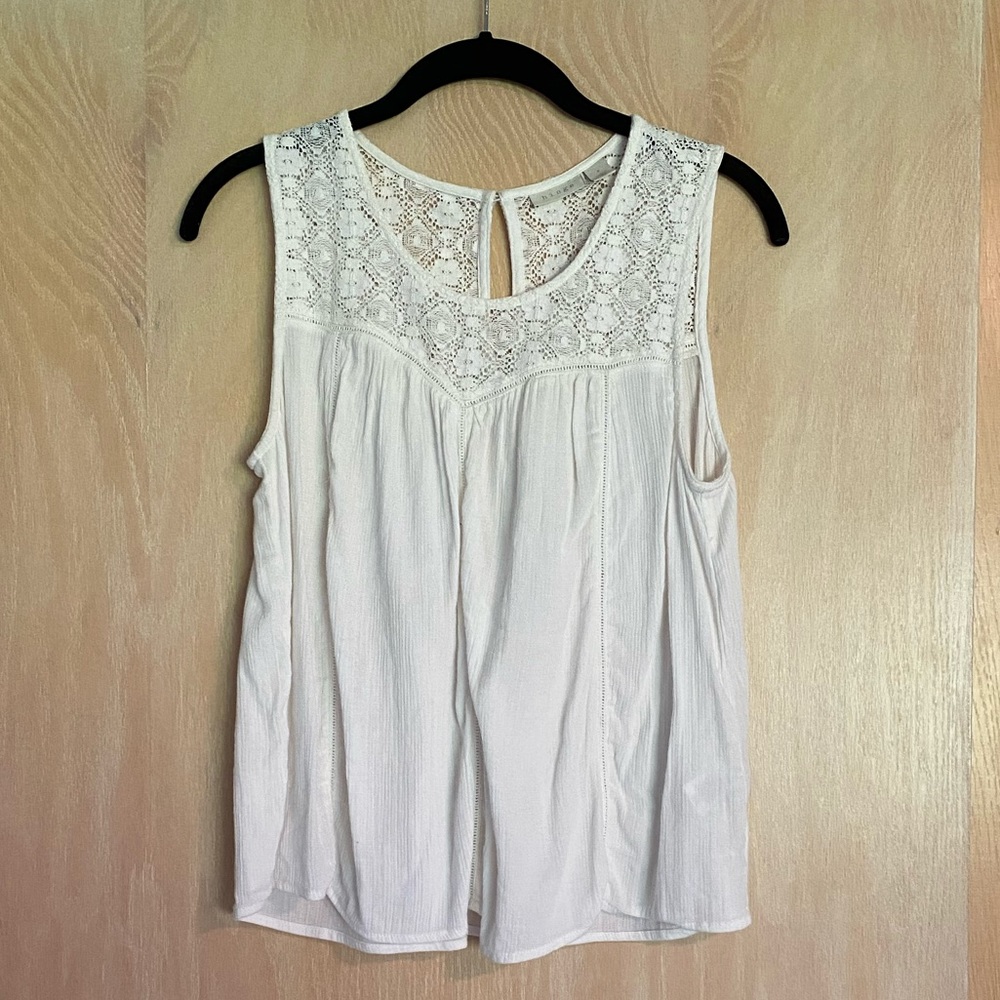 Hinge White Tank Top